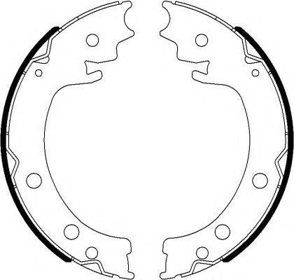Комплект тормозных колодок, стояночная тормозная система HELLA 8DA 355 050-971