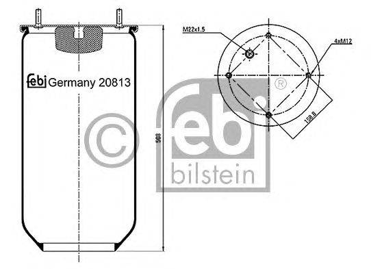 Кожух пневматической рессоры FEBI BILSTEIN 20813