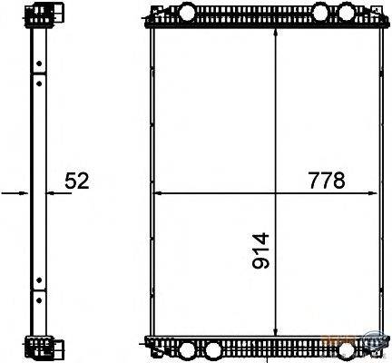 Радиатор, охлаждение двигателя BEHR HELLA SERVICE 8MK 376 761-581