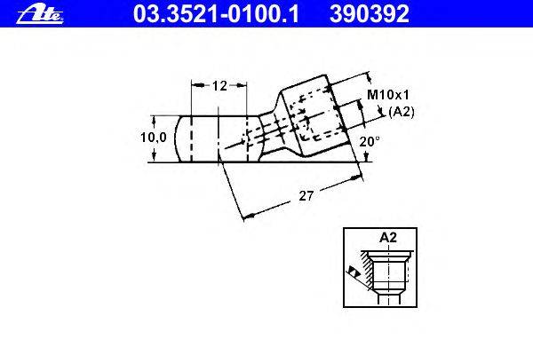 Патрубок, трубопровод ATE 390392