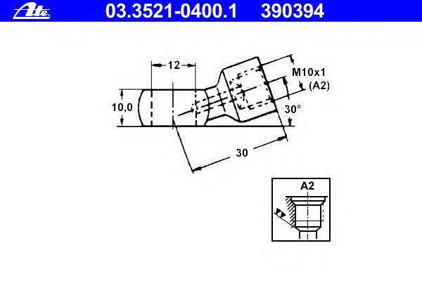 Патрубок, трубопровод ATE 390394