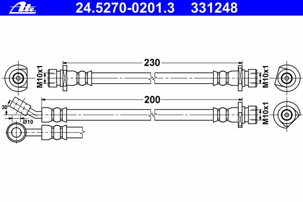 Тормозной шланг ATE 24.5270-0201.3