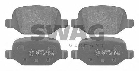 Комплект тормозных колодок, дисковый тормоз SWAG 70 91 6370