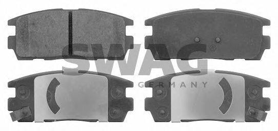 Комплект тормозных колодок, дисковый тормоз SWAG 89916631