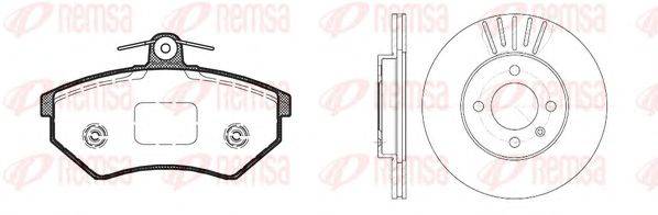Комплект тормозов, дисковый тормозной механизм REMSA 813400