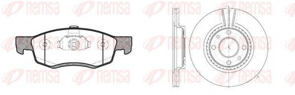 Комплект тормозов, дисковый тормозной механизм REMSA 8172.01