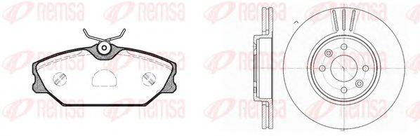 Комплект тормозов, дисковый тормозной механизм REMSA 8208.02