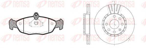 Комплект тормозов, дисковый тормозной механизм REMSA 839303