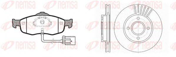Комплект тормозов, дисковый тормозной механизм REMSA 8432.00