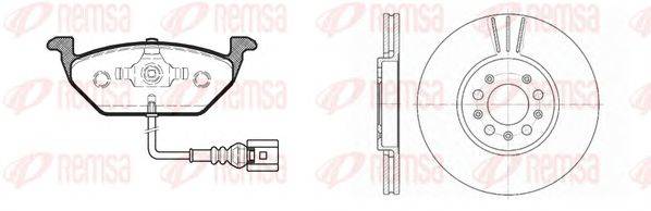 Комплект тормозов, дисковый тормозной механизм REMSA 8633.08