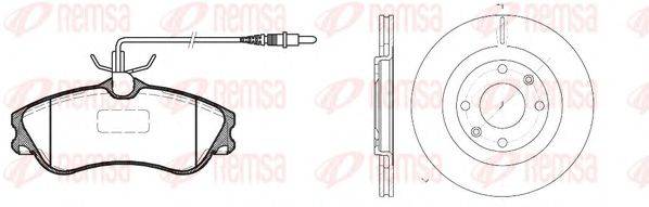 Комплект тормозов, дисковый тормозной механизм REMSA 8634.00
