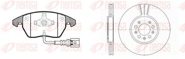 Комплект тормозов, дисковый тормозной механизм REMSA 81030.03