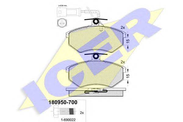 Комплект тормозных колодок, дисковый тормоз SPIDAN 31019