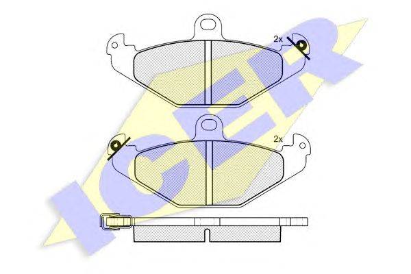 Комплект тормозных колодок, дисковый тормоз ICER 181379