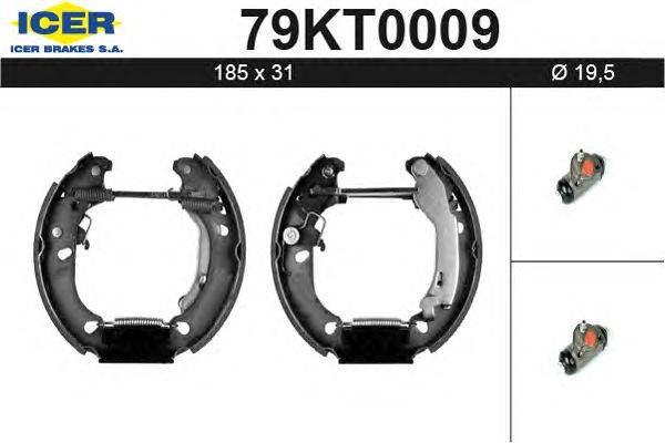Комплект тормозных колодок ICER 79KT0009