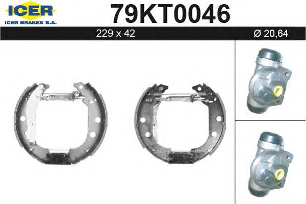 Комплект тормозных колодок ICER 79KT0046
