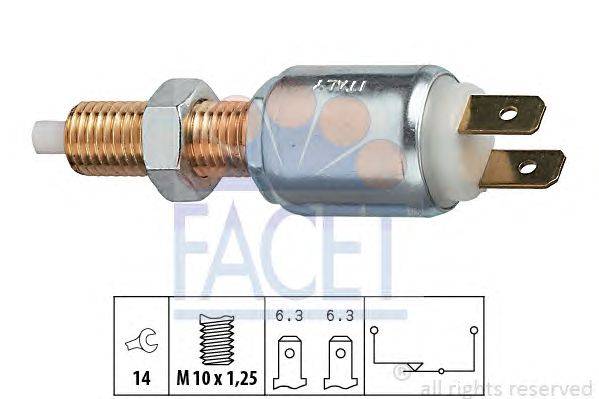 Выключатель фонаря сигнала торможения; Выключатель, привод сцепления (Tempomat) INTERMOTOR 51740