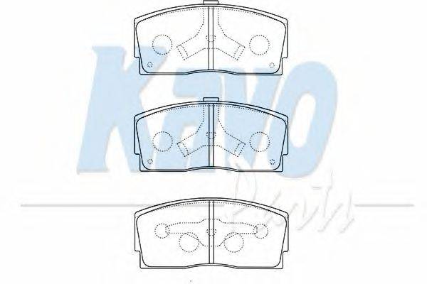 Комплект тормозных колодок, дисковый тормоз KAVO PARTS BP-1517