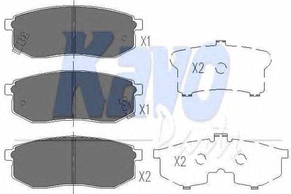 Комплект тормозных колодок, дисковый тормоз KAVO PARTS KBP-3013