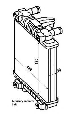 Радиатор, охлаждение двигателя NRF 53014