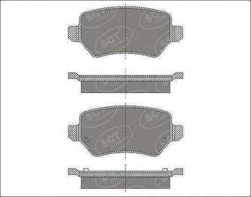Комплект тормозных колодок, дисковый тормоз SCT Germany SP 494