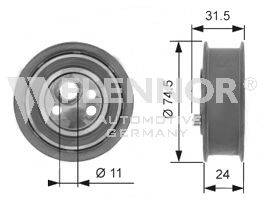 Натяжной ролик, ремень ГРМ FLENNOR FS00992