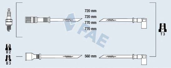 Комплект проводов зажигания FAE 83020