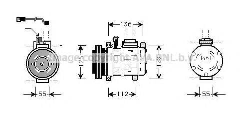 Компрессор, кондиционер AVA QUALITY COOLING BWK228