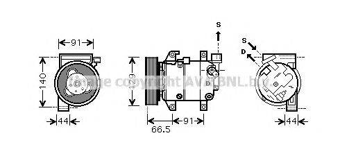 Компрессор, кондиционер AVA QUALITY COOLING DNK286