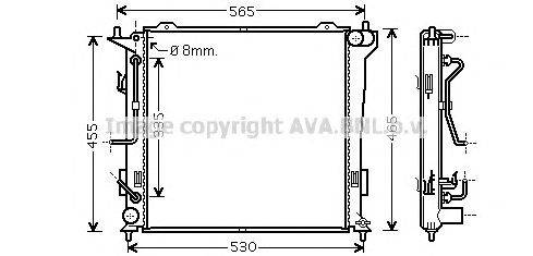 Радиатор, охлаждение двигателя AVA QUALITY COOLING HY2182