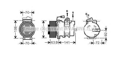 Компрессор, кондиционер AVA QUALITY COOLING MEK239