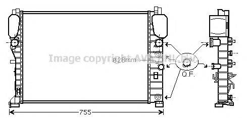 Радиатор, охлаждение двигателя AVA QUALITY COOLING MS2440