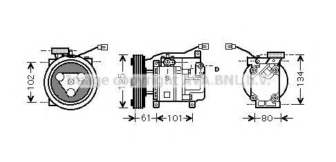 Компрессор, кондиционер AVA QUALITY COOLING MZK207