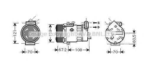 Компрессор, кондиционер AVA QUALITY COOLING OLK483