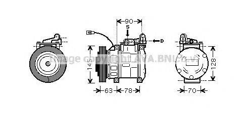 Компрессор, кондиционер AVA QUALITY COOLING TOK387