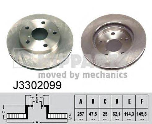 Тормозной диск NIPPARTS J3302099