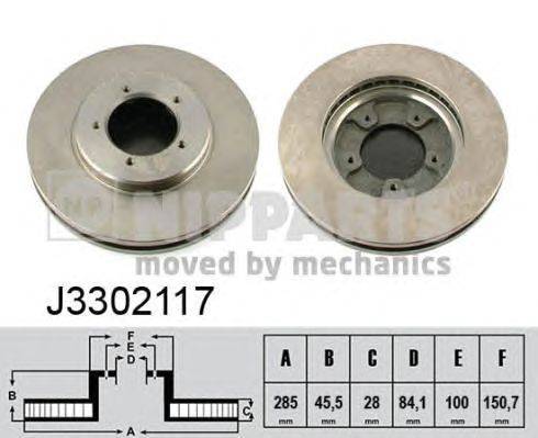 Тормозной диск NIPPARTS J3302117