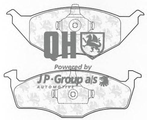 Комплект тормозных колодок, дисковый тормоз JP GROUP BP1224