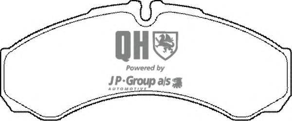 Комплект тормозных колодок, дисковый тормоз JP GROUP BP1454