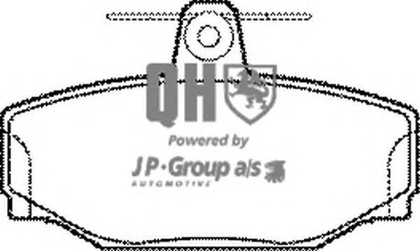 Комплект тормозных колодок, дисковый тормоз JP GROUP BP591