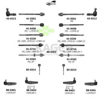 Подвеска колеса KAGER 800209