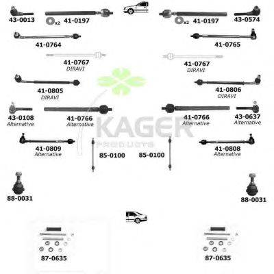 Подвеска колеса KAGER 800349