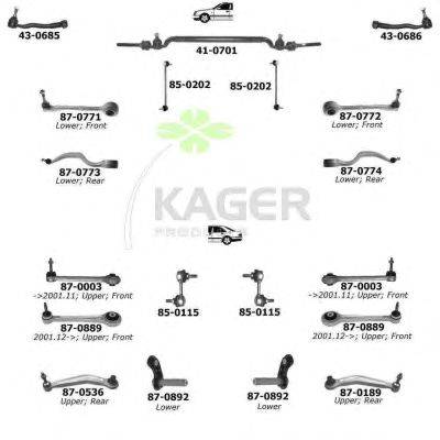 Подвеска колеса KAGER 800452