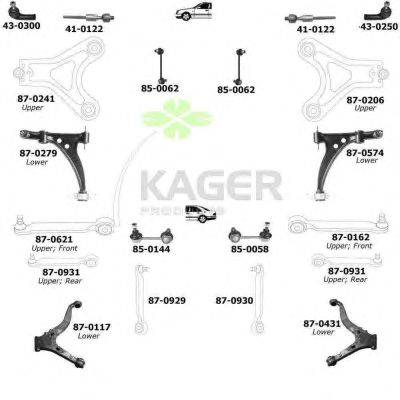 Подвеска колеса KAGER 800490