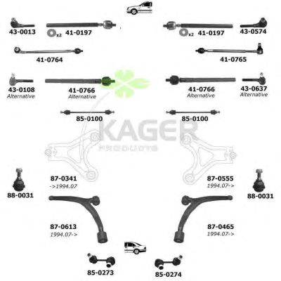 Подвеска колеса KAGER 800776