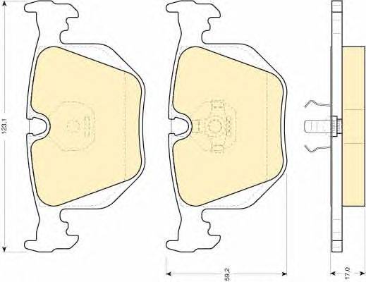 Комплект тормозных колодок, дисковый тормоз BMW 34212227325
