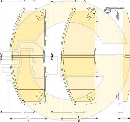 Комплект тормозных колодок, дисковый тормоз GIRLING 6134359