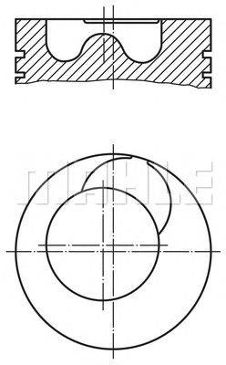 Поршень MAHLE ORIGINAL 209 24 00