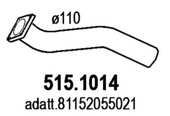 Труба выхлопного газа ASSO 515.1014