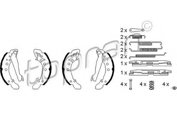 Комплект тормозных колодок TOPRAN 110298